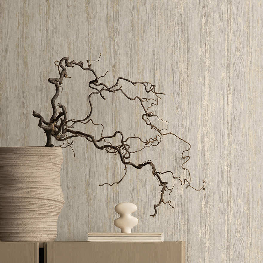 66152 - Sapele Wallpaper - Dove - Holden Decor