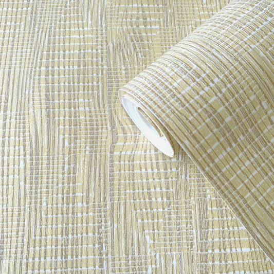 AM22003-1 - Elegance Loose Weave Wallpaper - Gold - Galerie