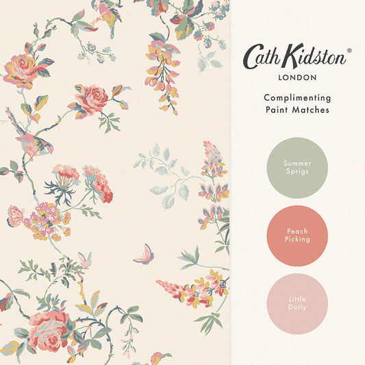 Birds & Roses Wallpaper - Multi - 25503 - Cath Kidston