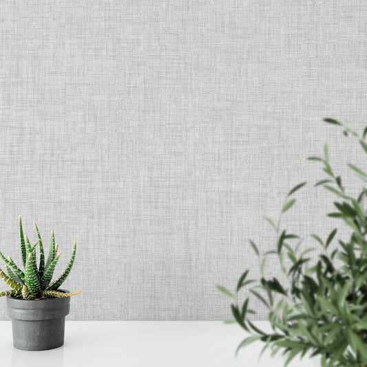 Cambric Texture Wallpaper - Grey - Muriva