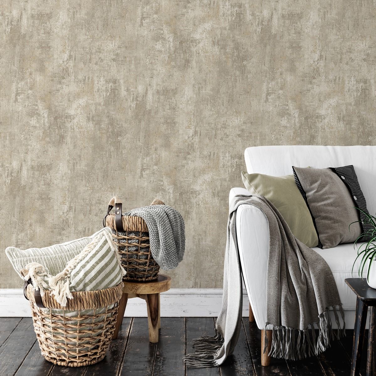 Cove Texture Wallpaper - Cream - Muriva