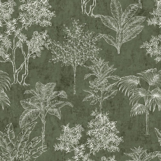 Zen Floating Foliage Wallpaper