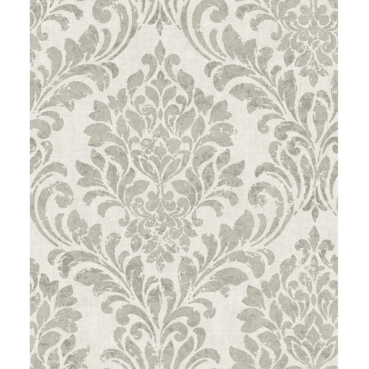 Darcy James Collection Eleanor Damask Wallpaper - Cream - Muriva