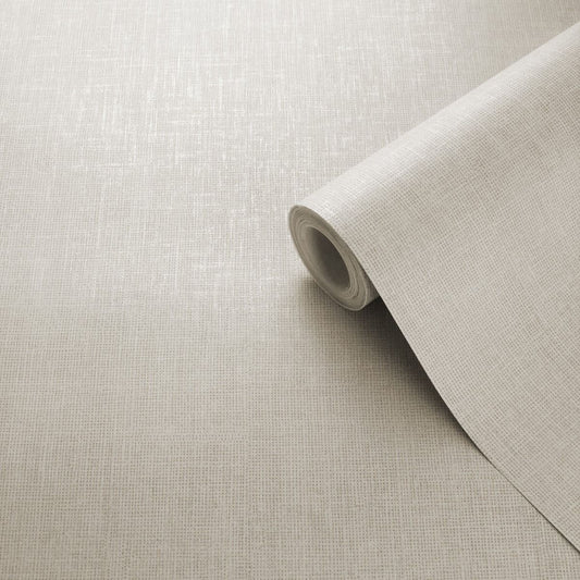 Darcy James Collection Linen Texture Wallpaper - Cream - Muriva