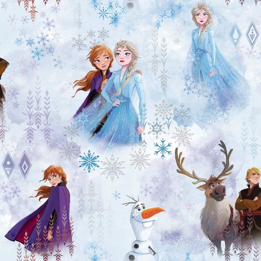 Disney Frozen 2 Wonder Wallpaper - Blue - Muriva