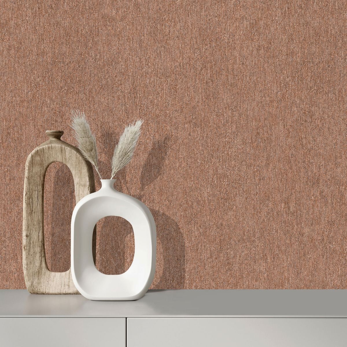 Eden Firth Texture Wallpaper - Amber - Muriva