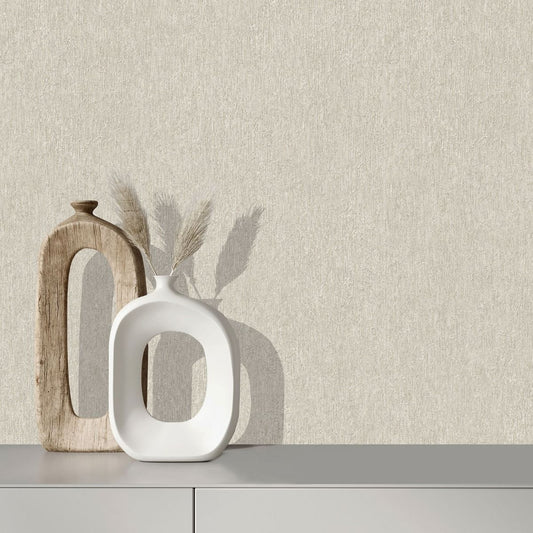 Eden Firth Texture Wallpaper - Cream - Muriva