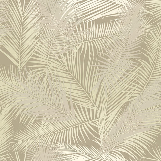Eden Ilana Leaf Wallpaper - Cream & Pearl - Muriva