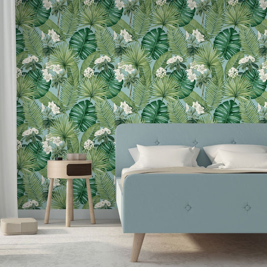 Eden Isla Leaf Wallpaper - Green - Muriva
