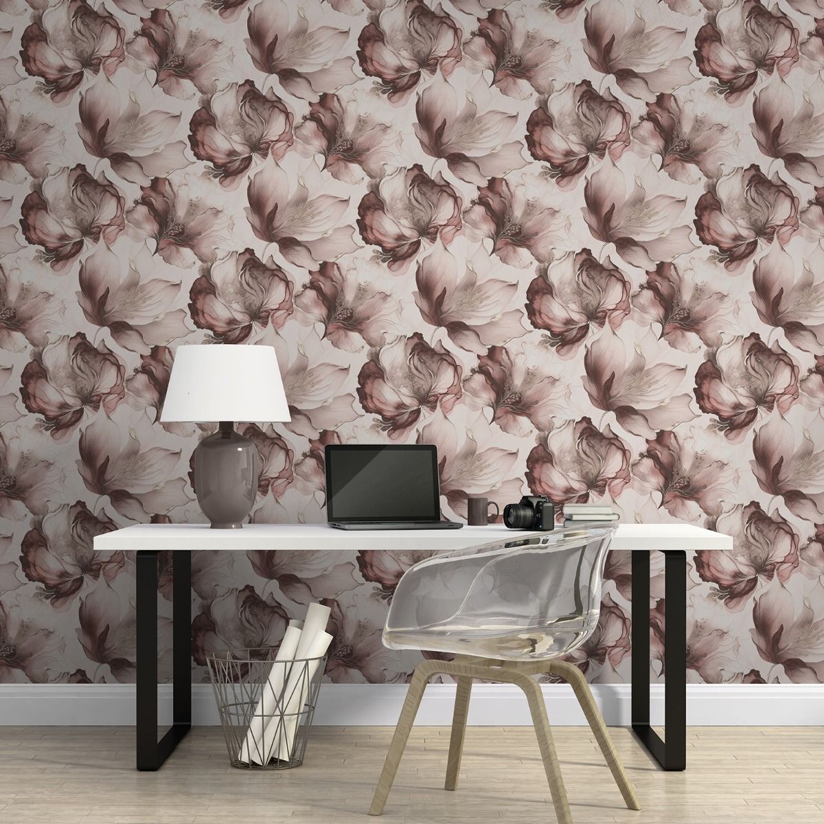 Elysian Floral Wallpaper - Pink - Muriva