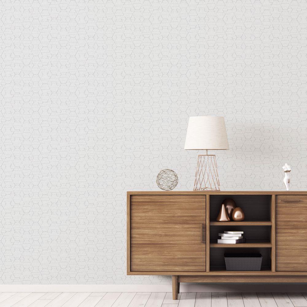 G78248 - Atmosphere Hextex Wallpaper - Grey - Galerie
