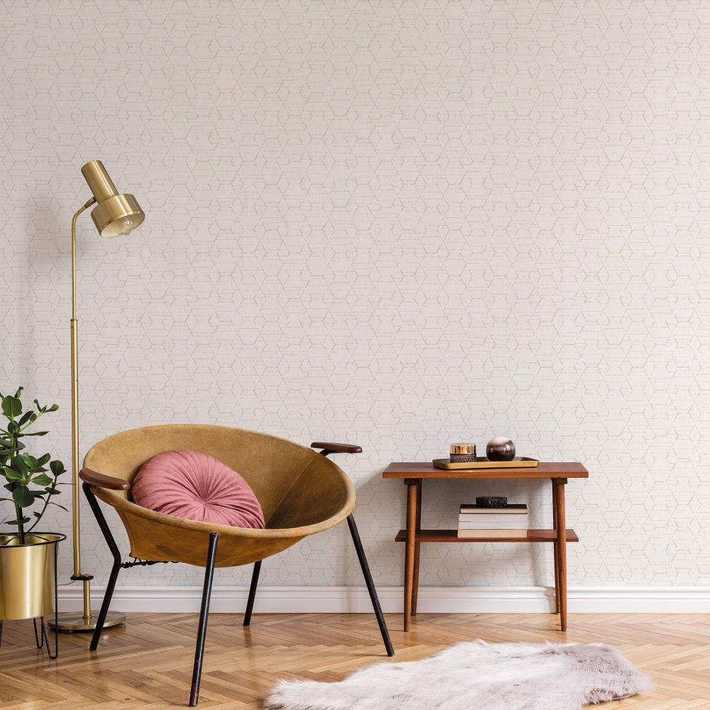 G78250 - Atmosphere Hextex Wallpaper - Taupe - Galerie