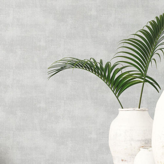 G78253 - Atmosphere Metallic Linen Wallpaper - Grey - Galerie