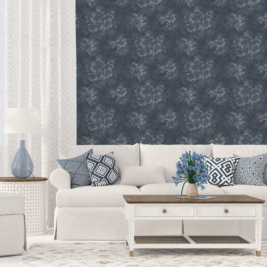 G78258 - Atmosphere Mystic Floral Wallpaper - Blue - Galerie