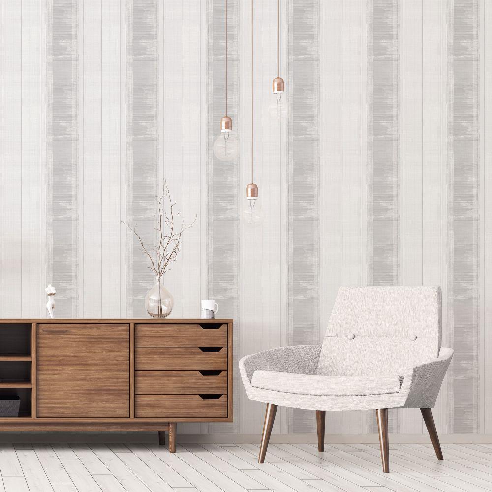 G78272 - Atmosphere Sublime Stripe Wallpaper - Grey - Galerie