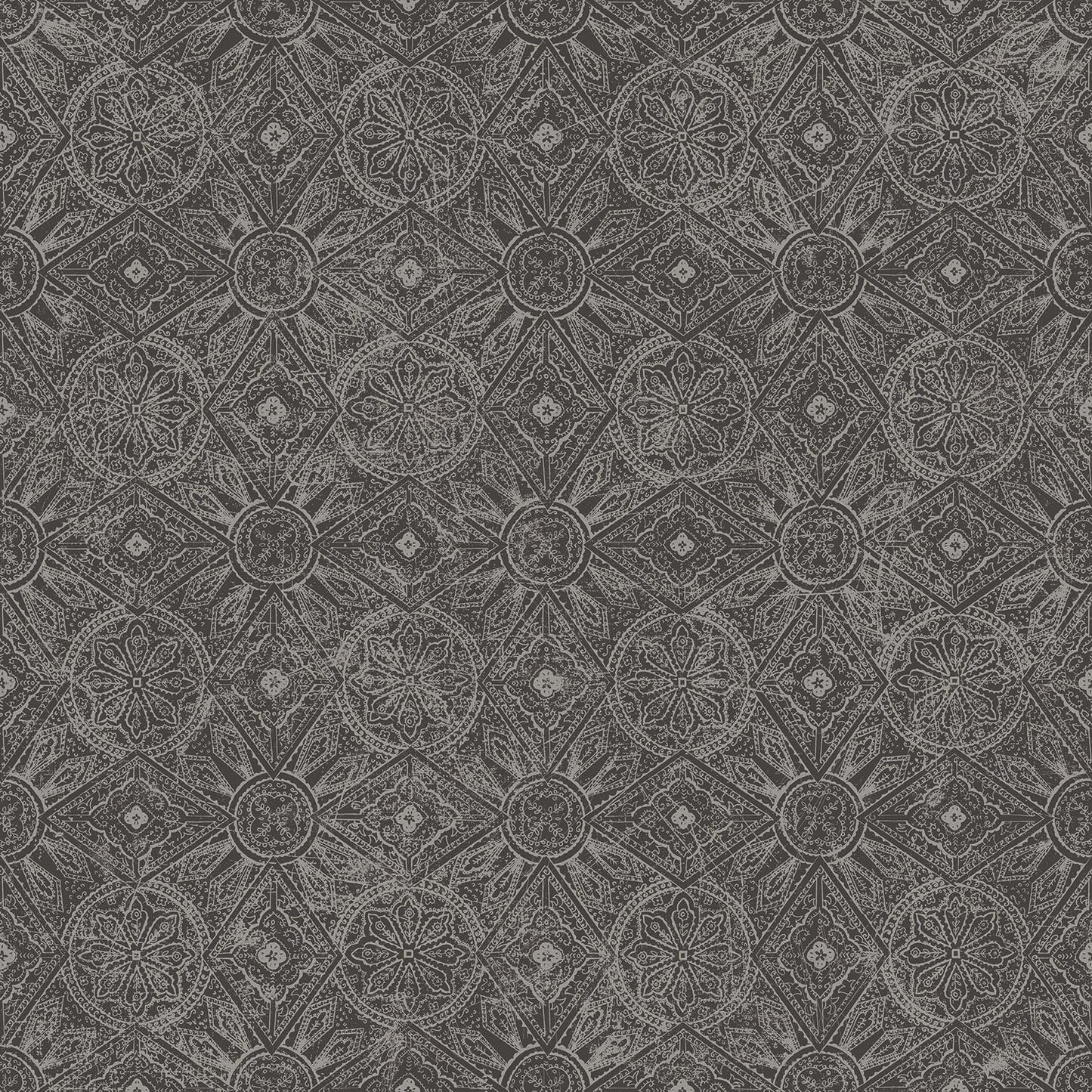 G78316 - Bazaar Moroccan Print Wallpaper - Silver / Taupe - Galerie