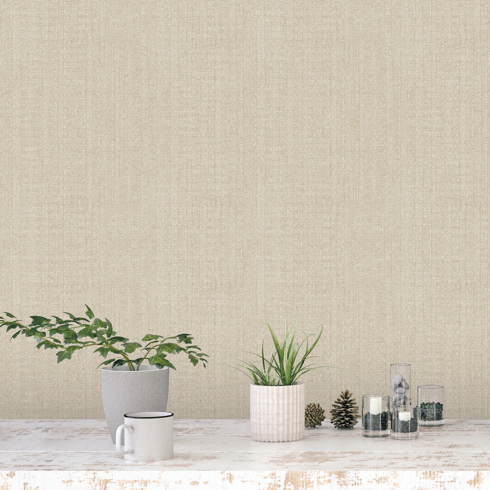 G78319 - Bazaar African Weave Wallpaper - Sand - Galerie
