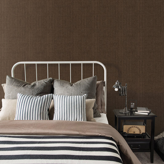 G78322 - Bazaar African Weave Wallpaper - Rich Brown - Galerie