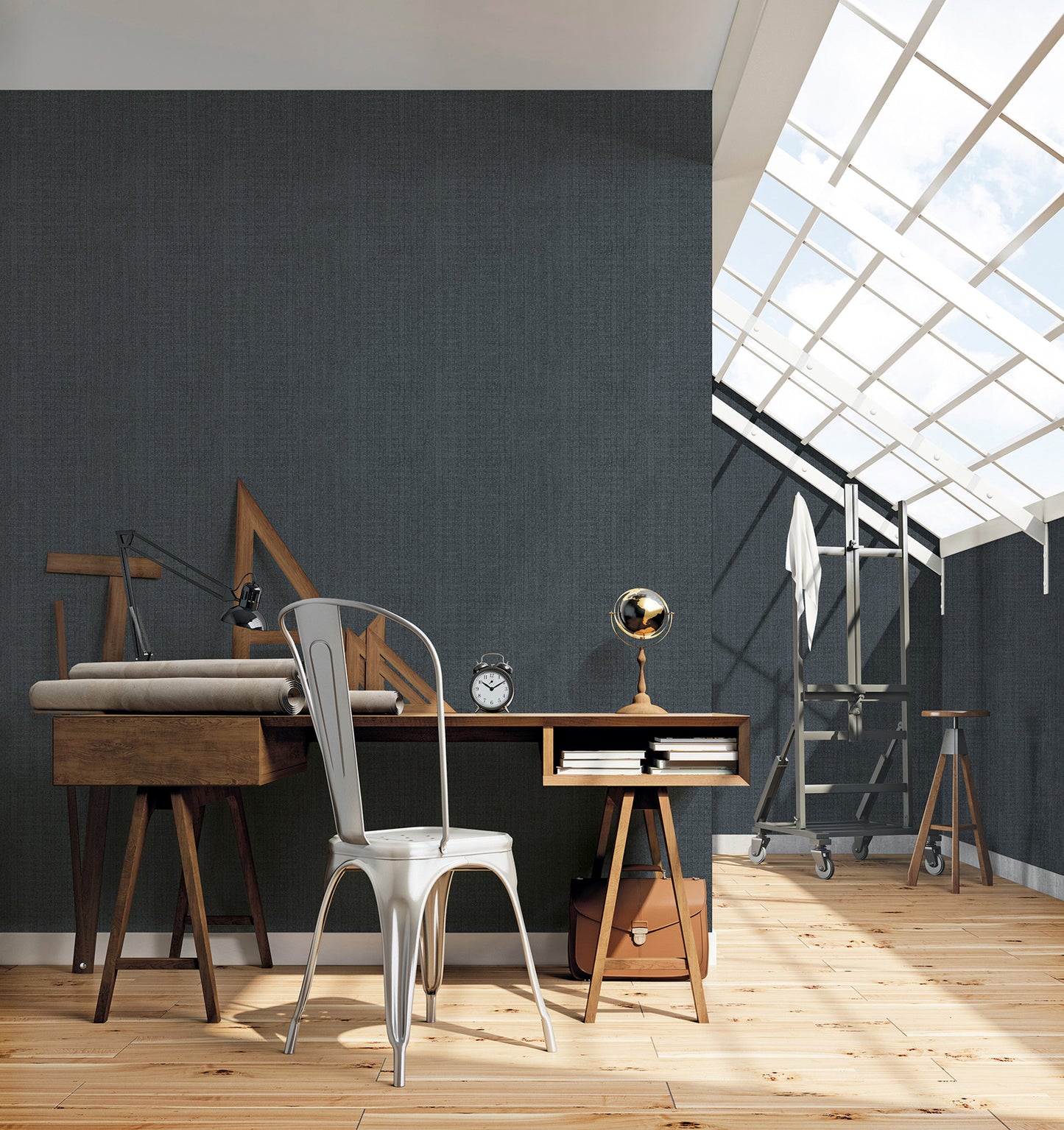 G78323 - Bazaar African Weave Wallpaper - Denim Blue - Galerie
