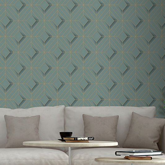 Galactik Leda Geo Wallpaper - Teal - Muriva