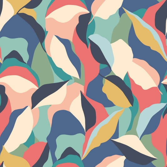 Leafy Patchwork Wallpaper