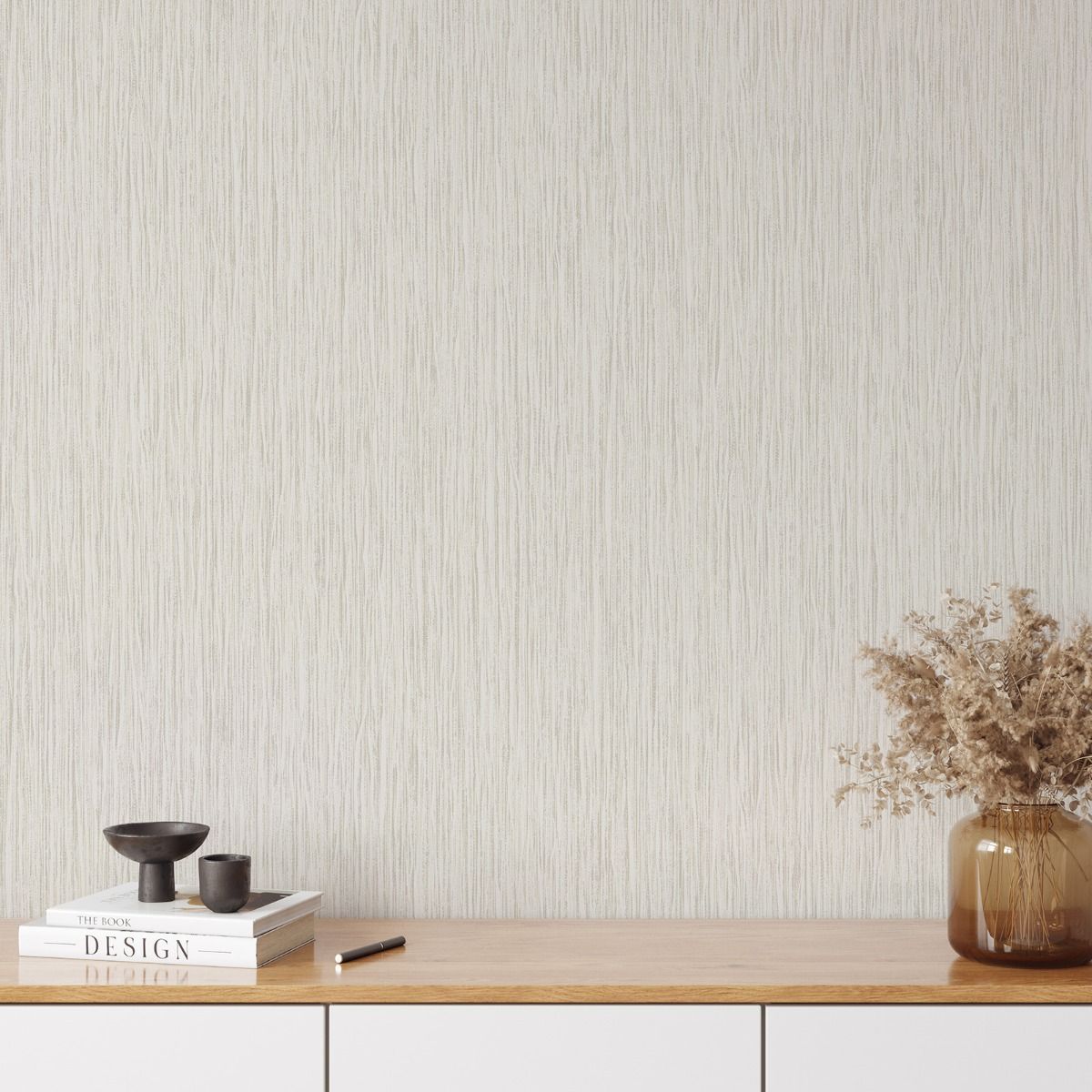 Hudson Texture Wallpaper - Cream - Muriva