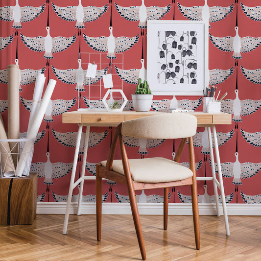 LH900045 - Ogata Kuren Wallpaper - Coral Sky - Lust Home