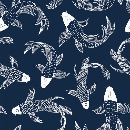 LH900065 - Carpe Diem Wallpaper - Indigo Blue & White - Lust Home