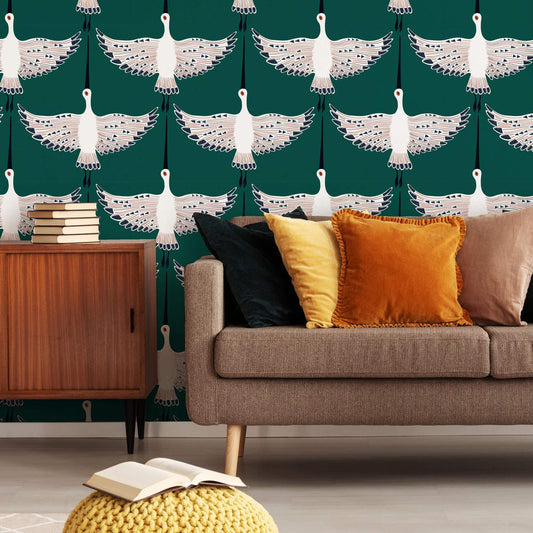 LH900077 - Ogata Kuren Wallpaper - Deep Emerald - Lust Home