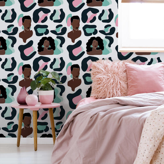 LH900102 - Rosa Wallpaper - Candy Pink & Mint Green - Lust Home