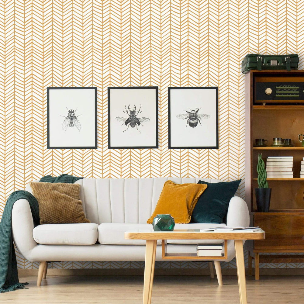LH900141 - Go Your Own Way Wallpaper - Mustard - Lust Home