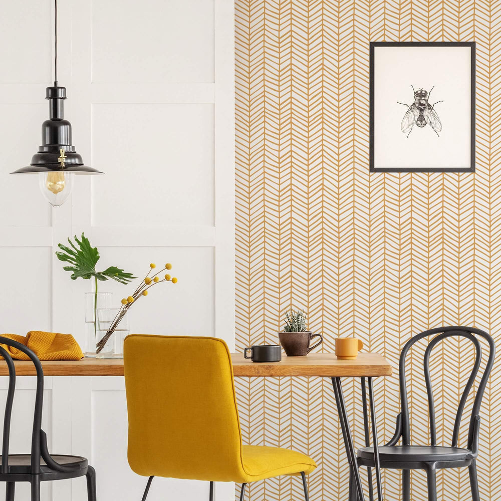 LH900141 - Go Your Own Way Wallpaper - Mustard - Lust Home