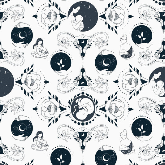LH900206 - Freyja Wallpaper - Midnight Navy - Lust Home