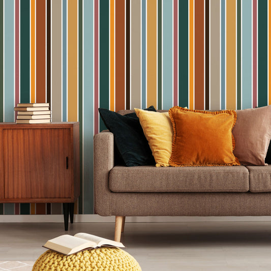 LH900269 - Oh-So-Retro Wallpaper - Warm Tones - Lust Home
