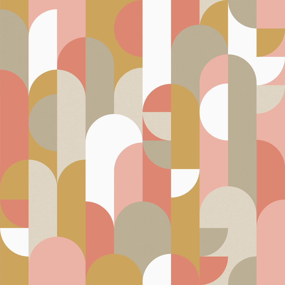 LH900287 - 1919 Wallpaper - Coral Blush & Mustards - Lust Home
