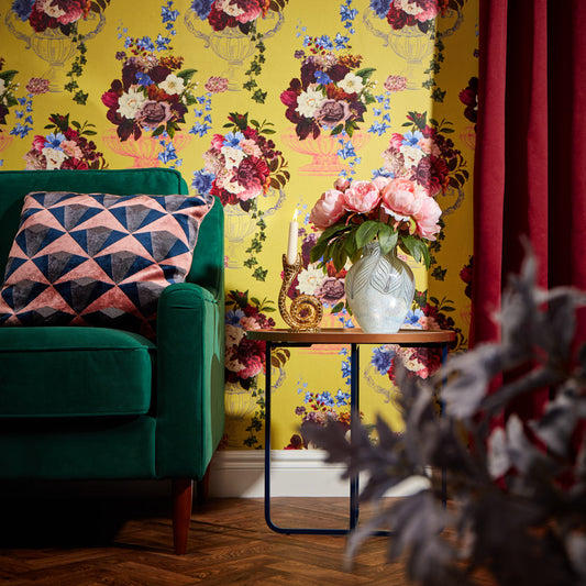 LH900361 - Night At The Mansion Wallpaper - Lemon-Lime - Lust Home