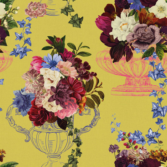 LH900361 - Night At The Mansion Wallpaper - Lemon-Lime - Lust Home