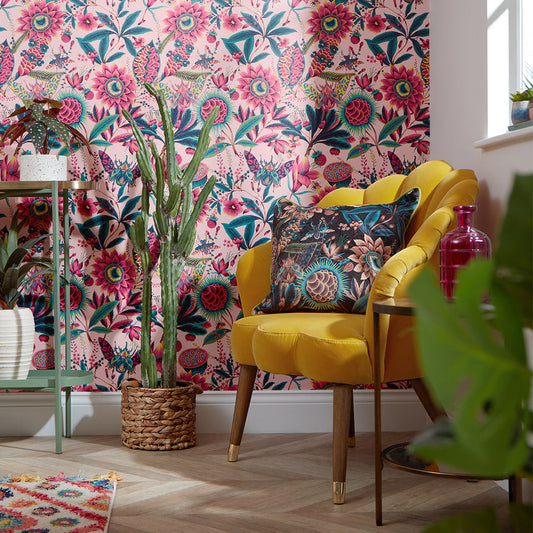 LH900383 - Pandora Wallpaper - Fuschia, Jade & Lime - Lust Home