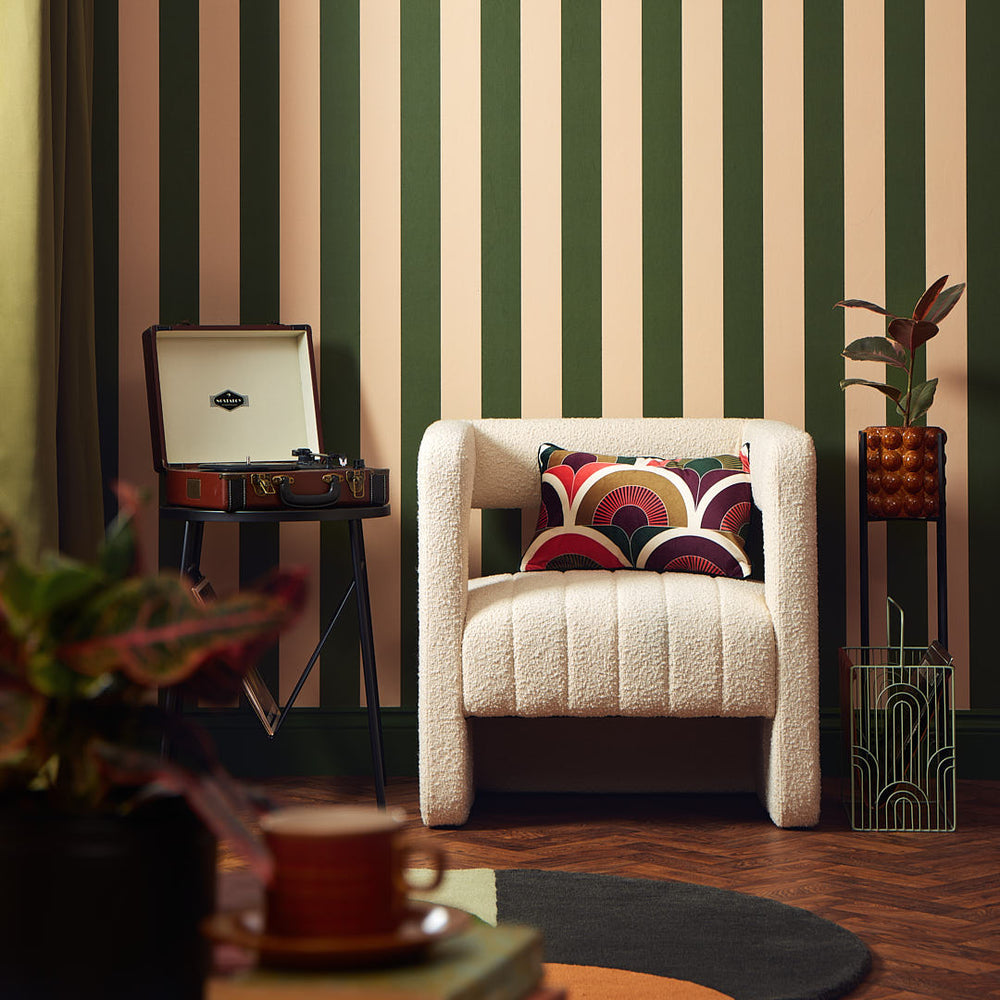 LH900463 - Signature Stripe Wallpaper - Tahini & Smashed Avocado - Lust Home