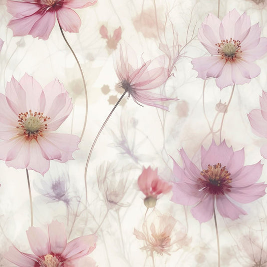 Lissa Flowers Wallpaper - Pink - Muriva