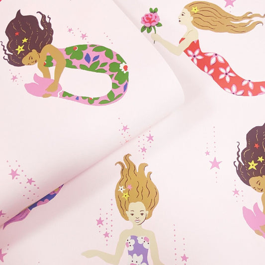 Mermaids Wallpaper - Multi - Muriva