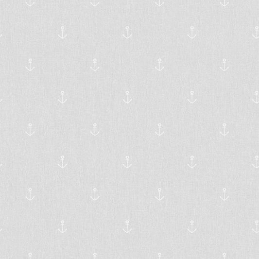 My Kingdom Anchors Aweigh Wallpaper - Grey - Muriva