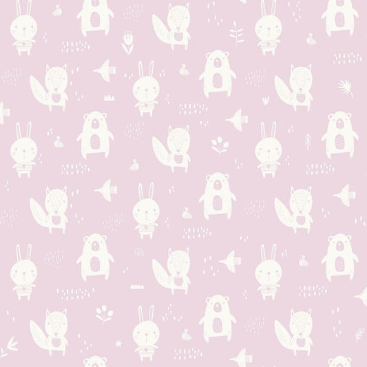 My Kingdom Little Critters Wallpaper - Pink - Muriva
