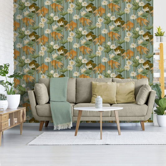 Odyssee Lagoon Wallpaper - Teal - Muriva