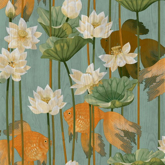 Odyssee Lagoon Wallpaper - Teal - Muriva
