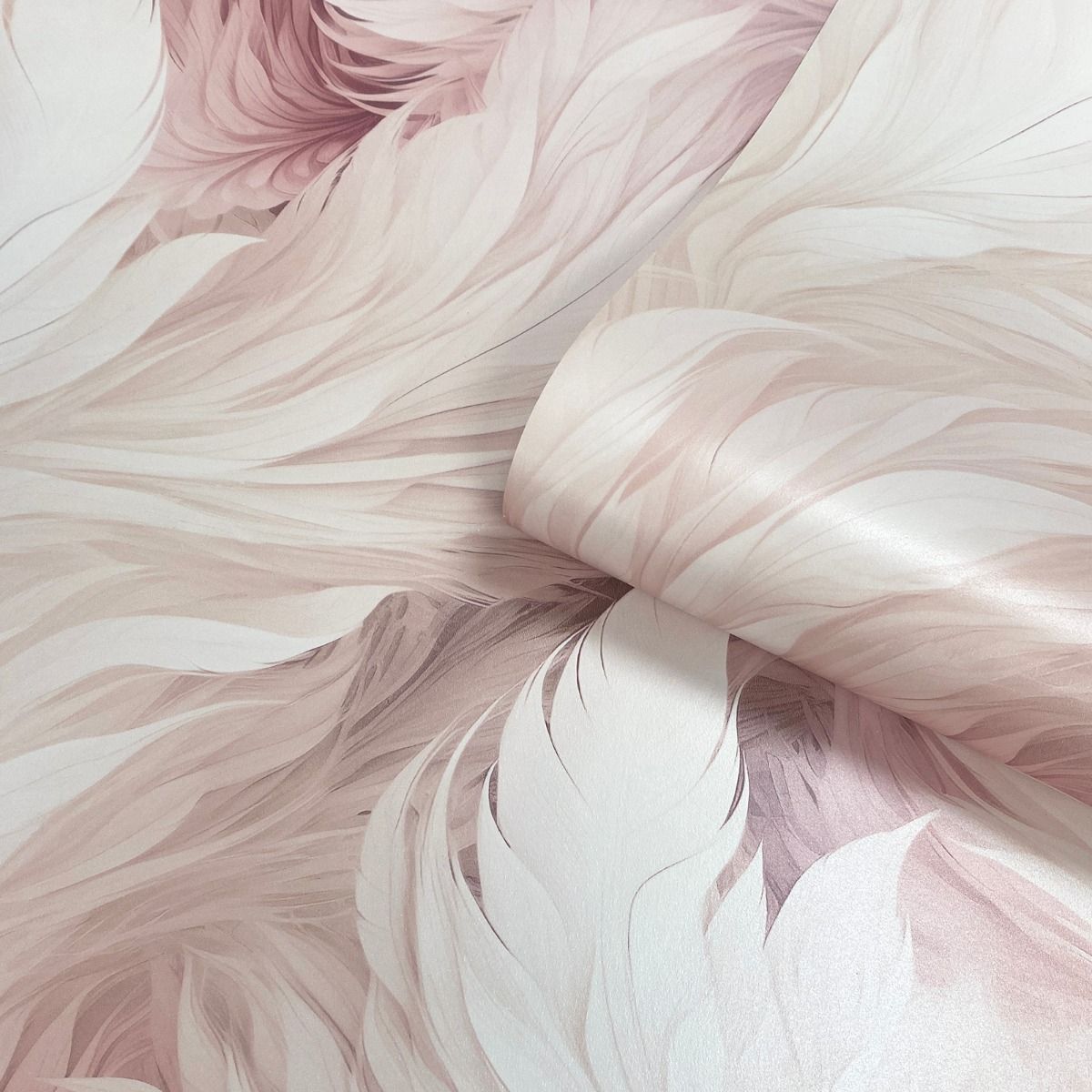 Plumes Wallpaper - Blush - Muriva