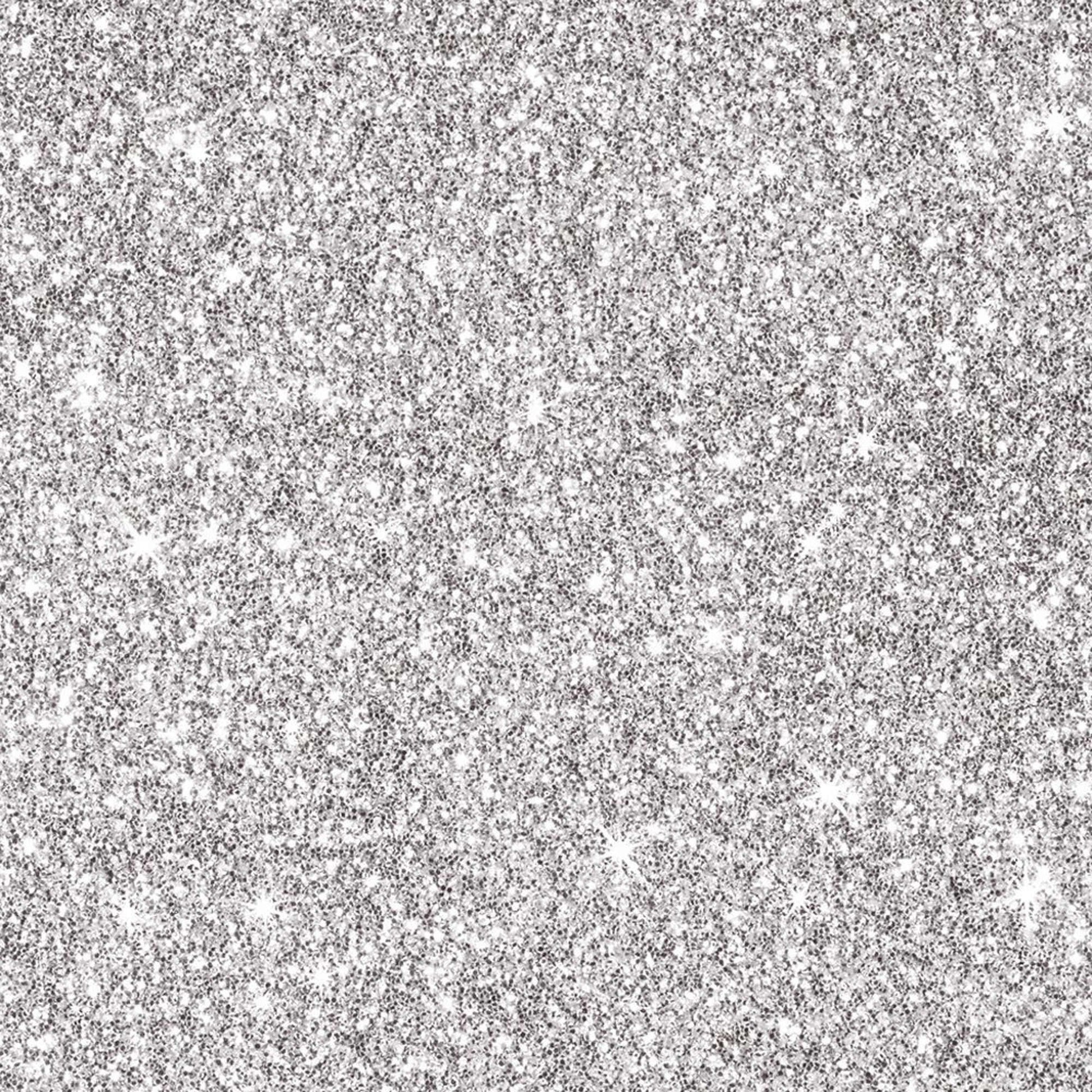 Textured Sparkle Glitter Effect Wallpaper - Silver - Muriva