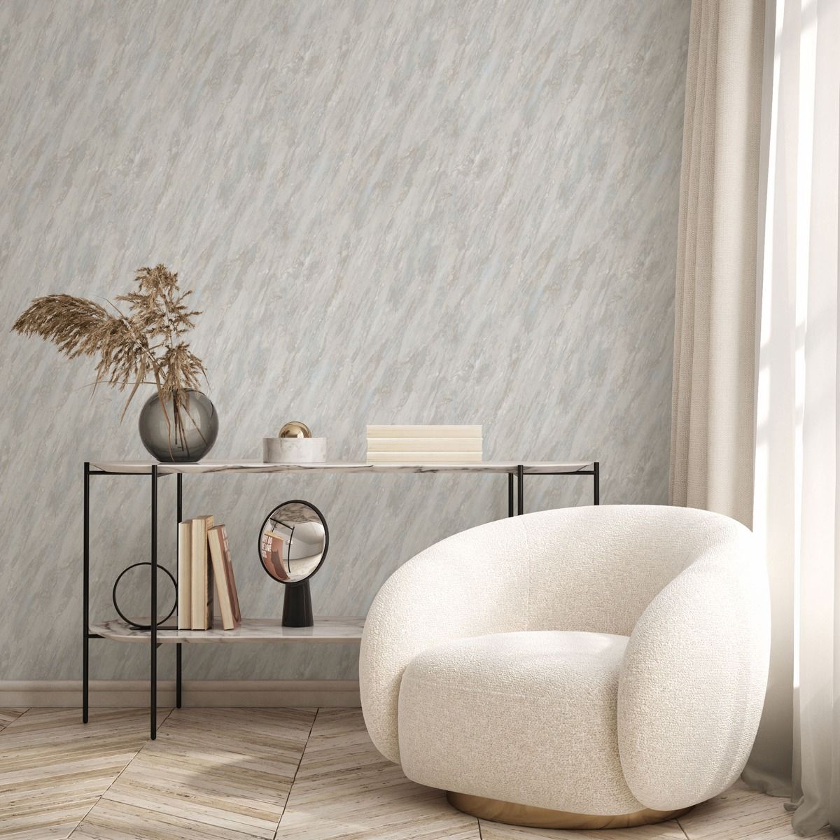 Venezia Marble Wallpaper - Natural - Muriva