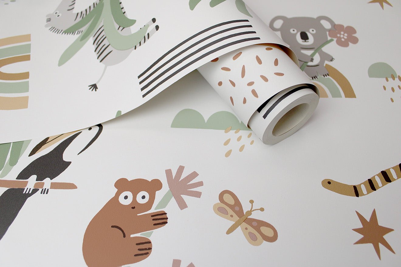 Abstract Animals Wallpaper - Sage/Beige - Holden Décor - 13351Wallpaper199