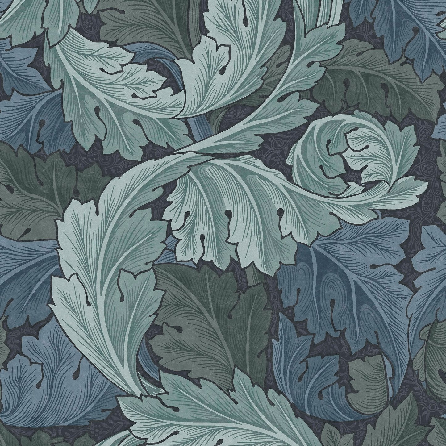 Acanthus Wallpaper - Blue - 124225 - William Morris AHWallpaper199